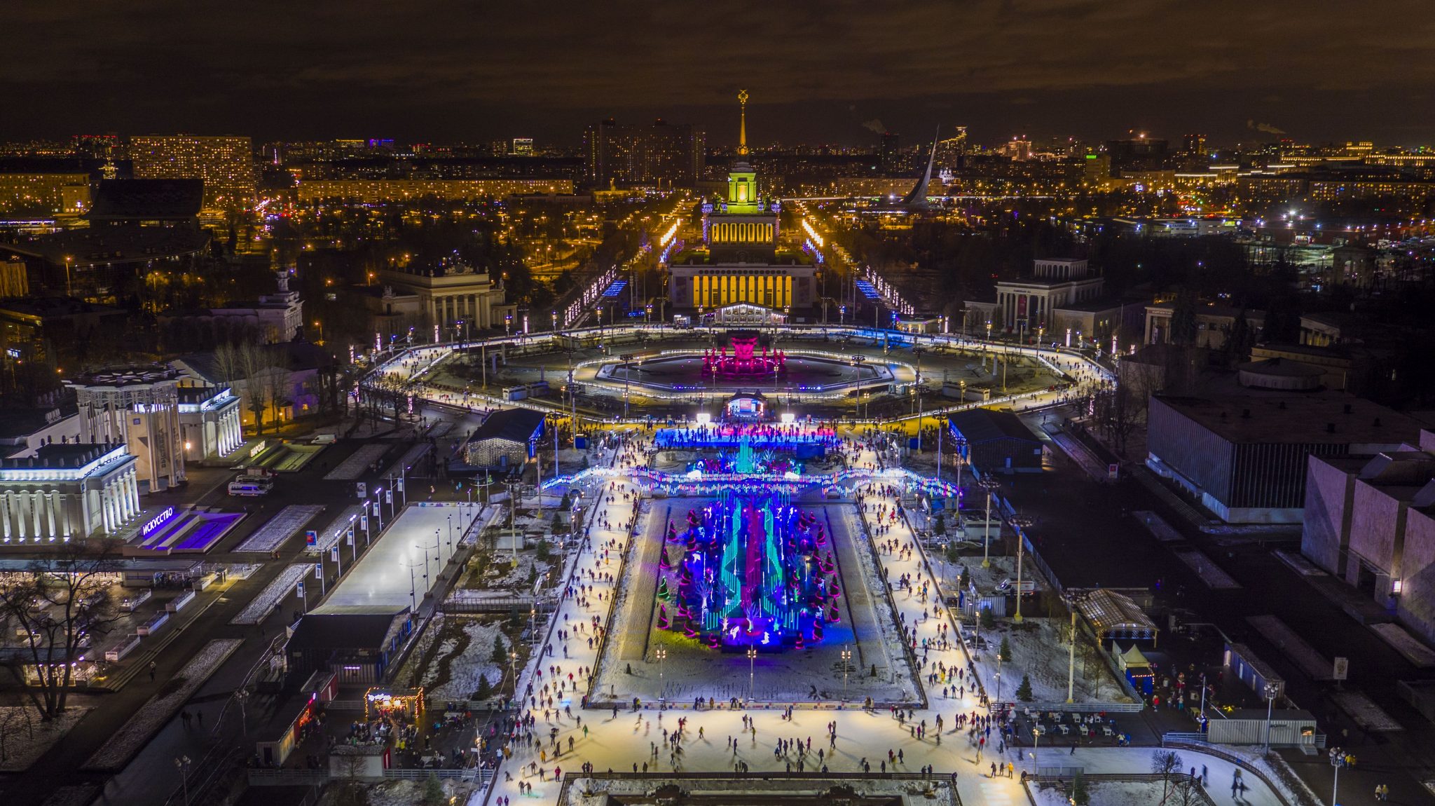Новогодняя Москва: вид сверху