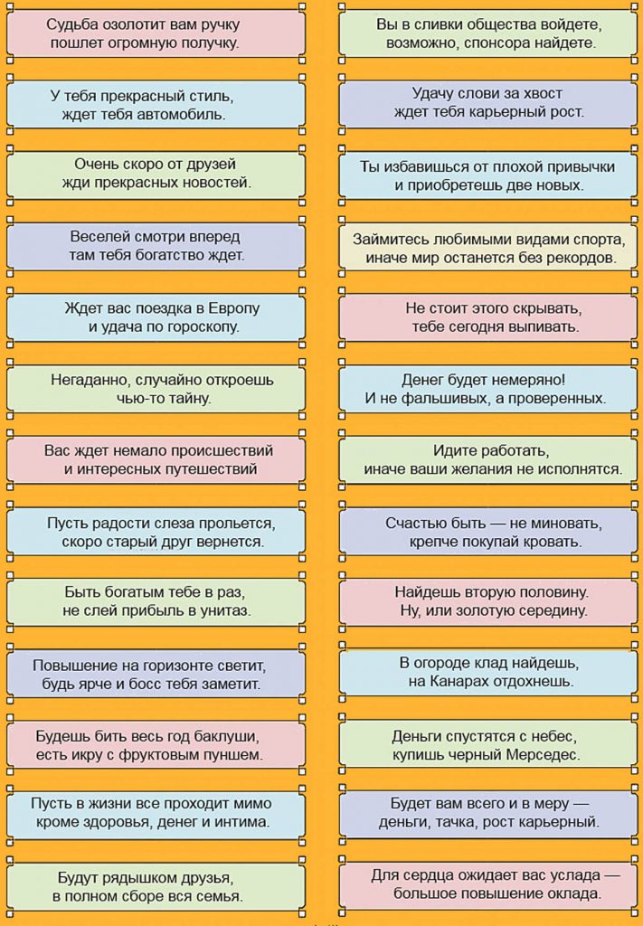 Прикольные предсказания на Новый год 2025