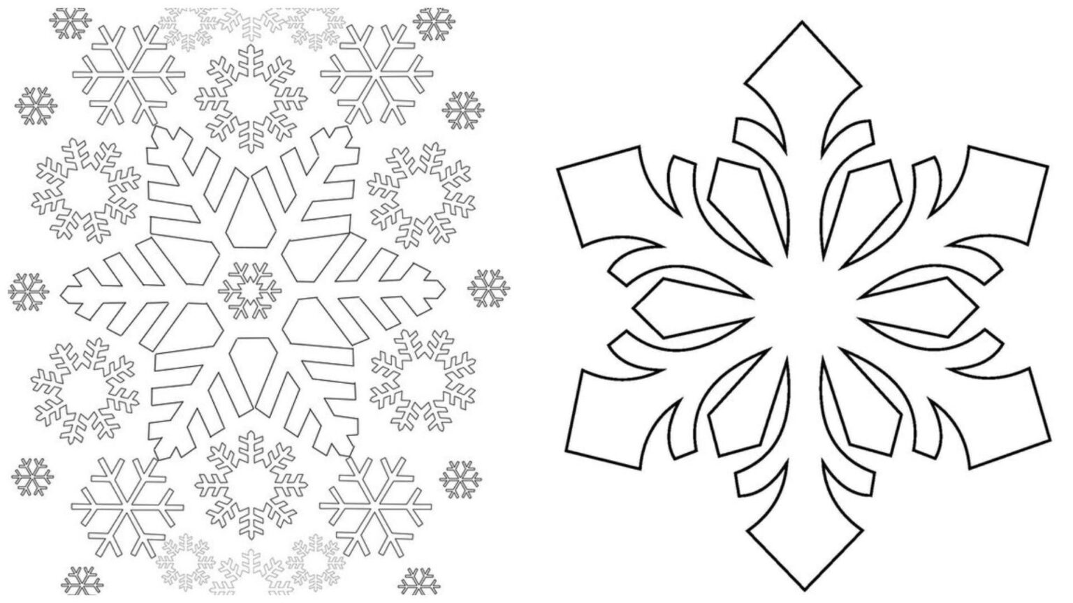 ❄️ Вырезалки на Новый 2025 год – Снежинки